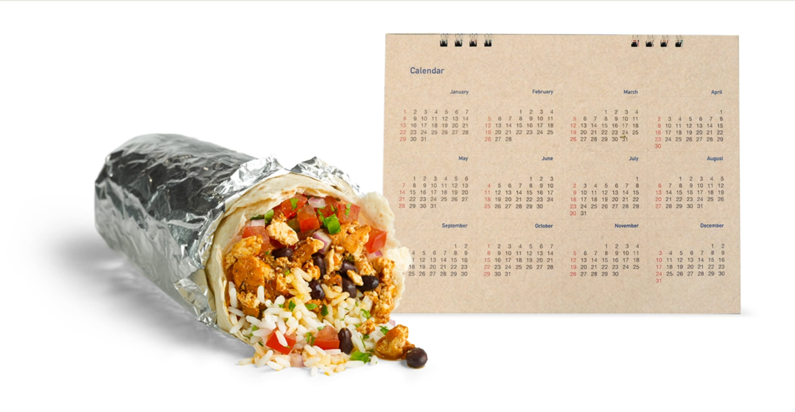 Chipotle Customer Journeys thumbnail showing a burrito beside a calendar.