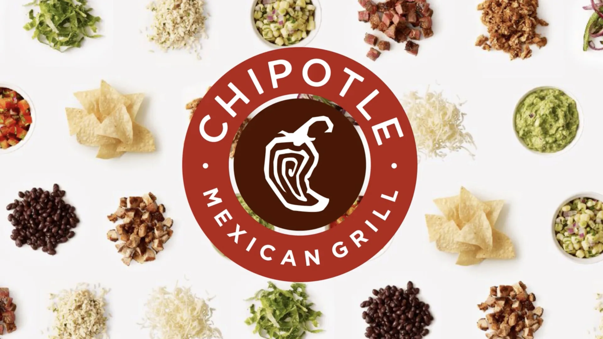 Chipotle Customer Journeys — the Chipotle Mexican Grill wordmark surrounded by scattered ingredients.