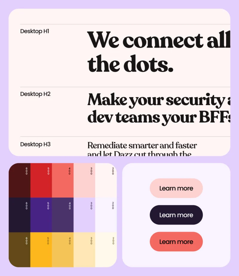 Dazz product UI — rounded, clear interface elements.
