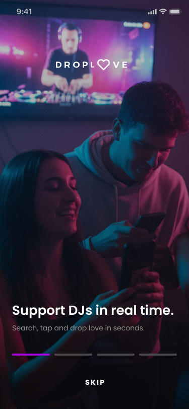 Onboarding — Support DJs in real time