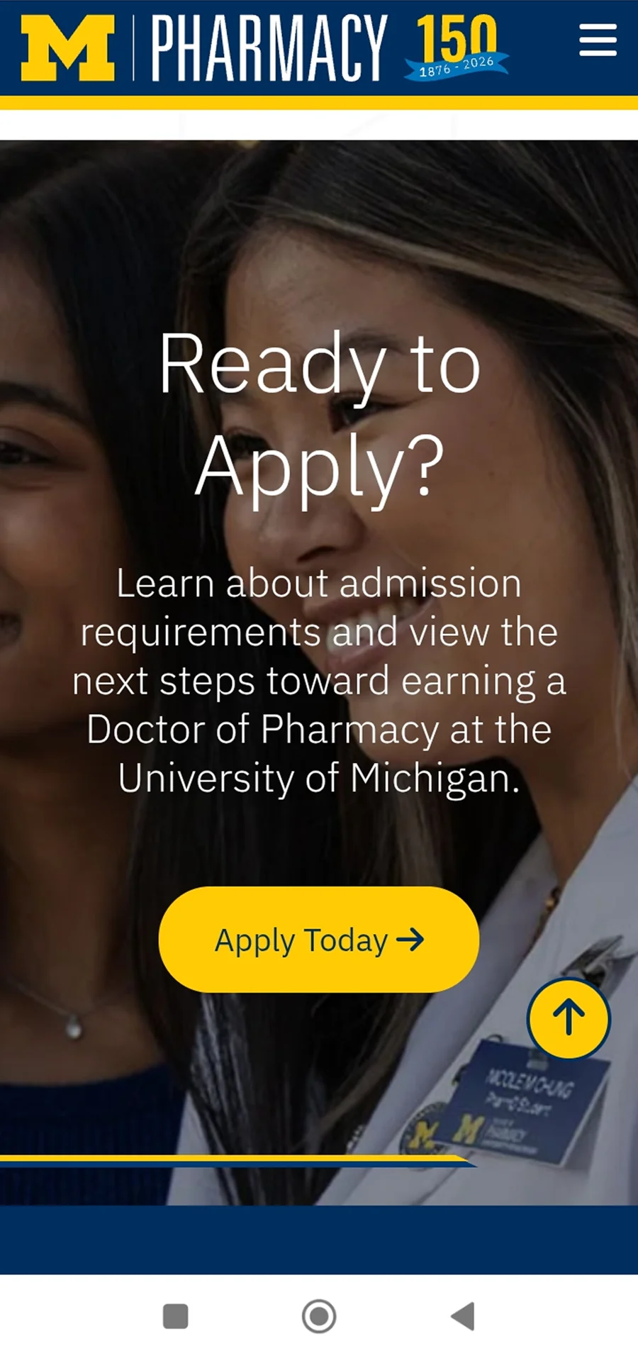 Mobile 'Ready to Apply?' call-to-action screen with an Apply Today button.