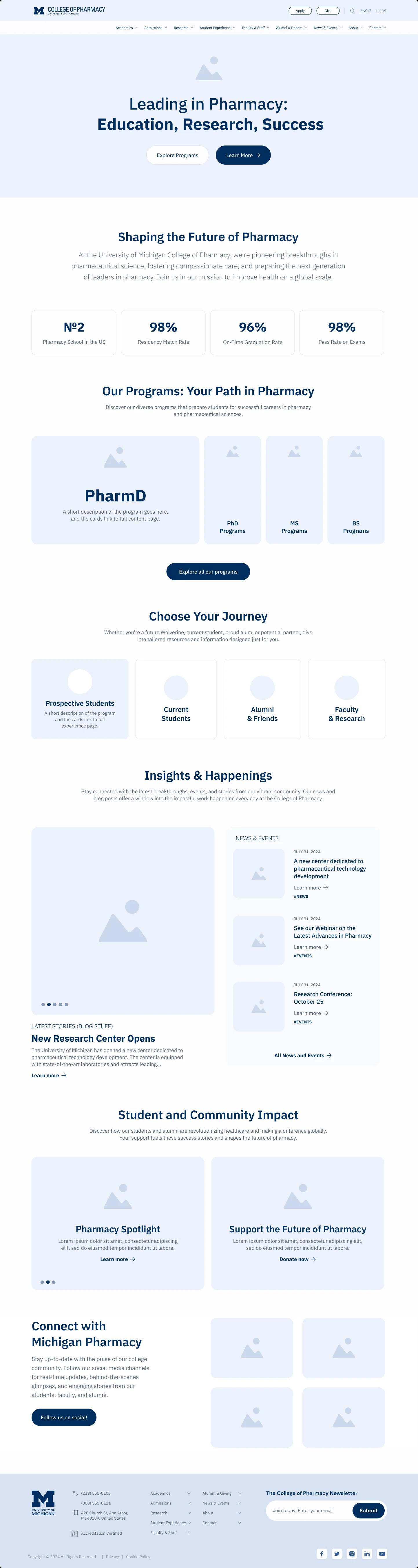 Homepage wireframe: low-fidelity layout, hierarchy, and module order.
